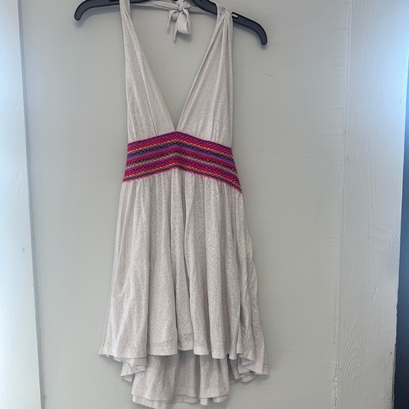 Revolve Pitusa White Cover up Dress with‎ Pink Crochet Accents Standard Size - Picture 2 of 6